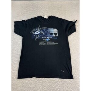 Vintage Mark Martin NASCAR Shirt Mens‎ Large Black Team Caliber Graphic Tee
